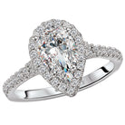 halo semi-mount diamond ring