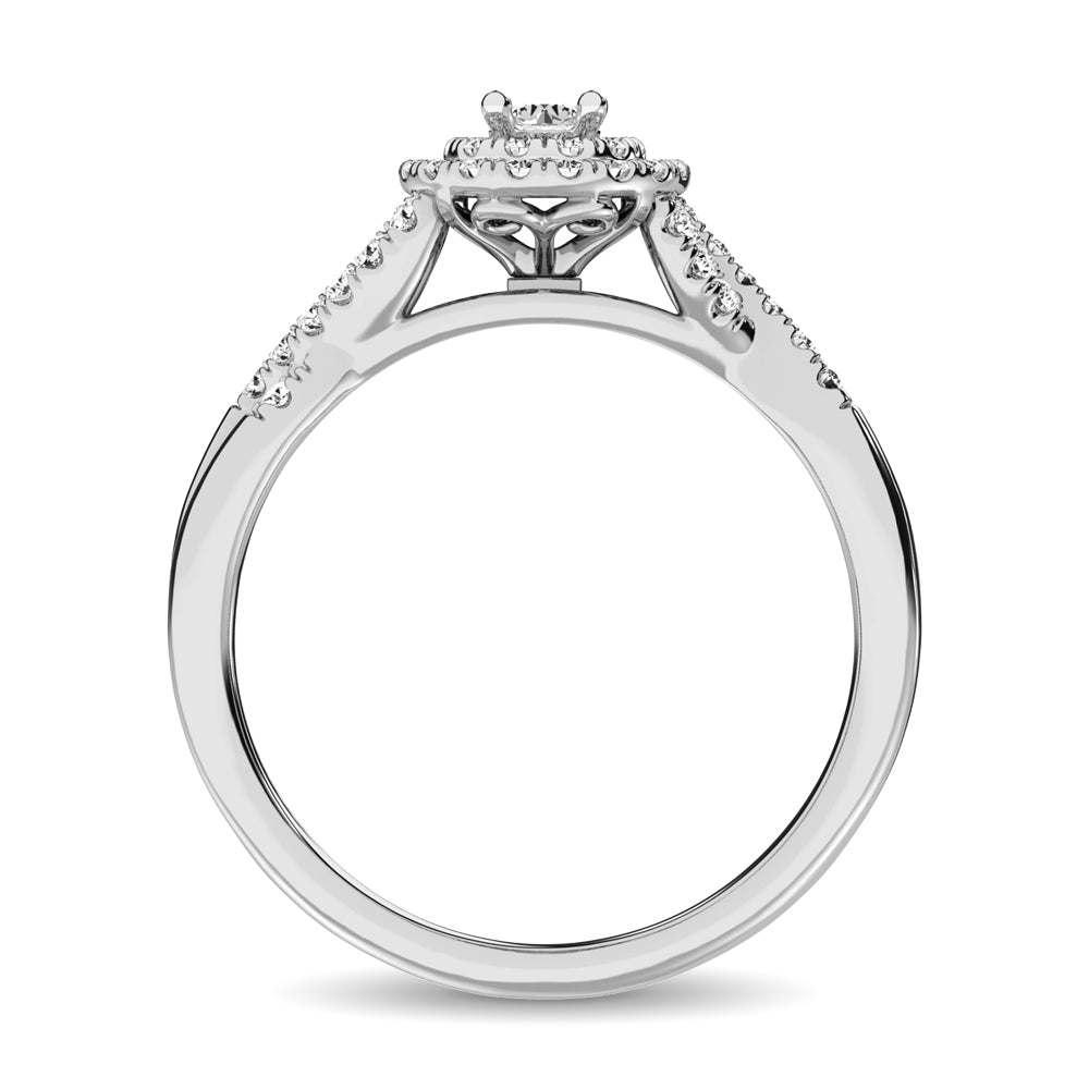 10k white gold 1/3 ct outlet tw diamond eng rng